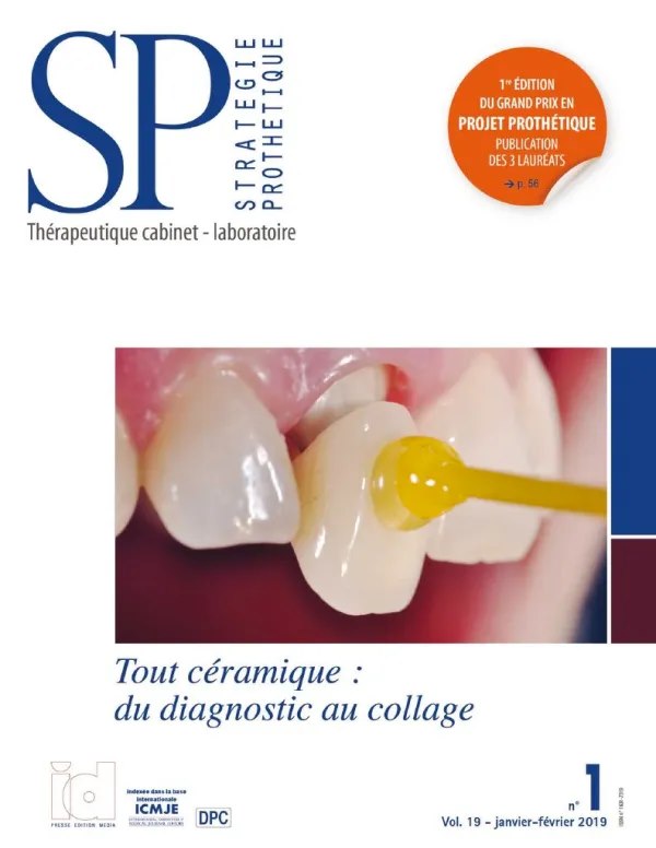 Couverture de la revue Stratégie prothétique, numéro « Tout céramique : du diagnostic au collage »